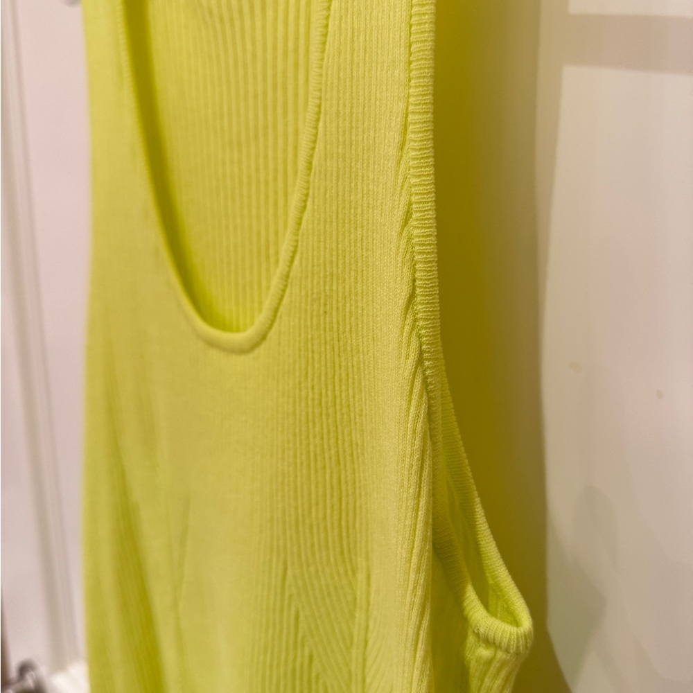 Twin-Set Yellow Ribbed Knit Tank Top - Picture 7 of 13